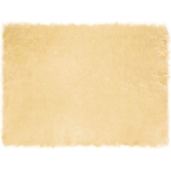 vidaXL Изкуствен килим от кожи Крем 160 x 230 cm Полиестер (42021506)