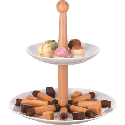 Etažér na cukroví porcelánový 2 patra