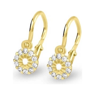 Soliter Detské náušnice zo žltého zlata s kryštálmi 239 001 00516