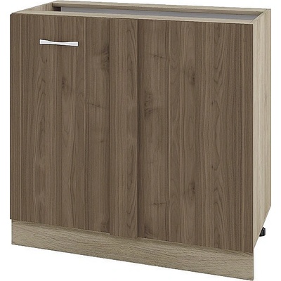 ИРИМ Долен ъглов шкаф с врата Сити АРО-42 дъб сонома арвен / орех адмирал 90 см