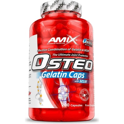 Amix Nutrition osteo gelatin + msm 200 kapslí
