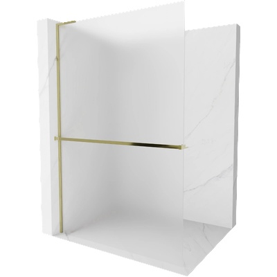 Mexen Kioto+ L душ преграда с рафт Walk-in 70 x 200 cm, мат, златен - 800-070-123-50-30 (800-070-123-50-30)