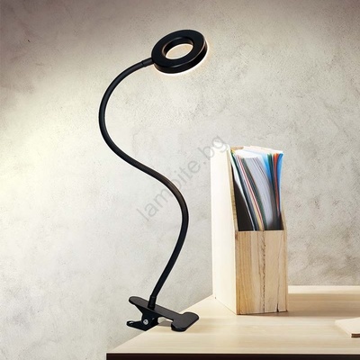 Brilagi -LED Димируема лампа с щипка ORBELA LED/8W/5V 3000/4000/5000K черна (BG2137)