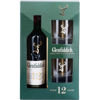 Glenfiddich 12 Y. O. с две чаши - малцово шотландско уиски 700ml 700 ml