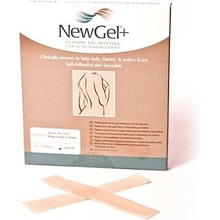 NewGel+ Béžová náplasť v tvare prúžka 2,5 x 15,2 cm 4 ks