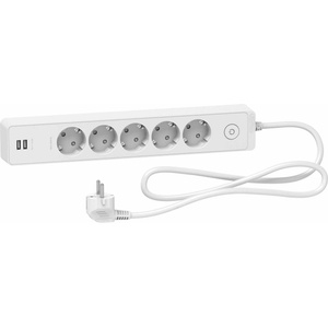 Schneider Electric Unica 5 Plug + 2 USB (SCH-ST945U1W)