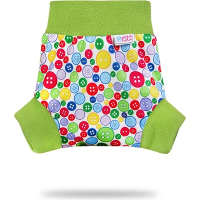Petit Lulu pull-up svrchní S Sbírka knoflíků zelený lem