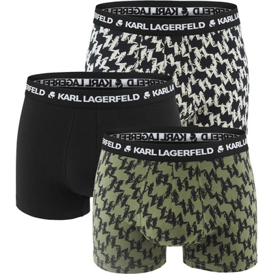 Karl Lagerfeld organic cotton Lagerfeld monogram logo black & olive
