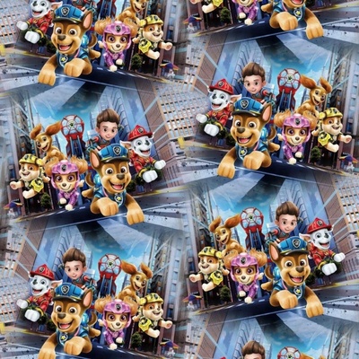 Teplákovina digital - Paw Patrol Team - Šedá
