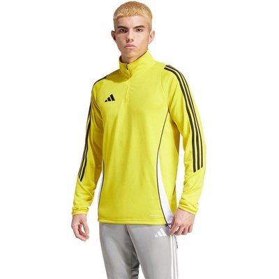 adidas Tiro 24 Training Top s krátkým zipem žlutá