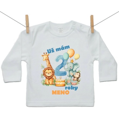Boodyy tričko s dlhým rukávom Už mám 2 roky Safari