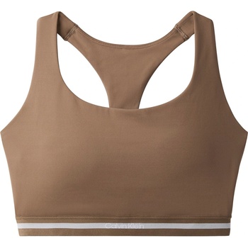 Calvin Klein Women's Non Wired Medium Impact Sports Bra - Shitake