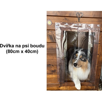 PVC dvířka na vchod do psí boudy 80x40cm Uchycení na šrouby