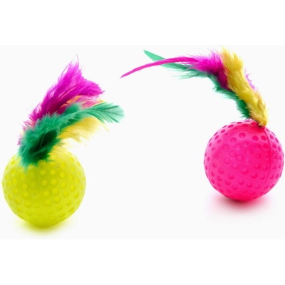 JK Animals Loptička s pierkom 2 ks 4 cm