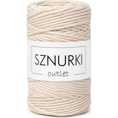 Macrame sznurki outlet - 3mm Macrame sznurki outlet - 3mm: Beige