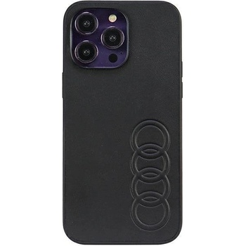 Audi Кейс Audi Synthetic Leather за iPhone 14 Pro Max 6.7", черен / черен, твърд, AU-TPUPPCIP14PM-TT/D1-BK (6955250226400)