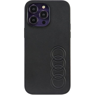 Audi Кейс Audi Synthetic Leather за iPhone 14 Pro Max 6.7", черен / черен, твърд, AU-TPUPPCIP14PM-TT/D1-BK (6955250226400)