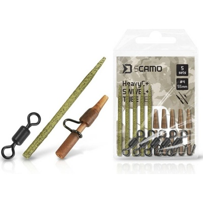 Delphin Set Závěsky a Převleky a Obratlíky sCAMO HeavyC + Swivel #4 + Tube 5 ks – Zboží Dáma