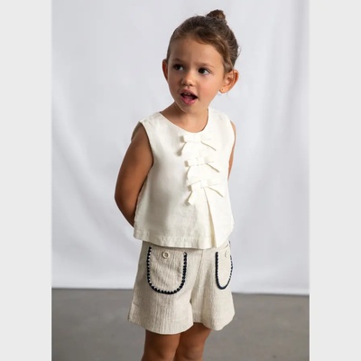 Mayoral Панталон къс джобове в Бежов цвят за мини момиче Mayoral