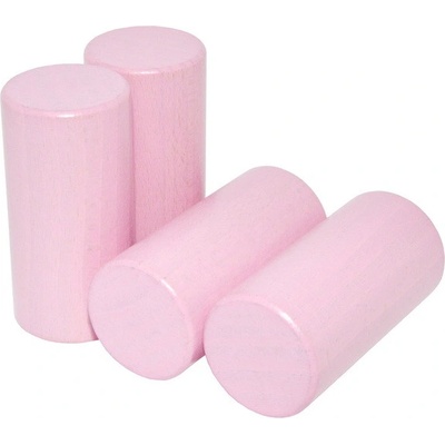DrKO Dřevěný válec 8 cm 1ks růžová