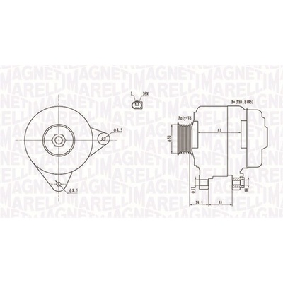 Alternátor MAGNETI MARELLI 063731921010