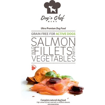 Dog's Chef Wild salmon fillets with vegetables for active dogs 0,5 kg
