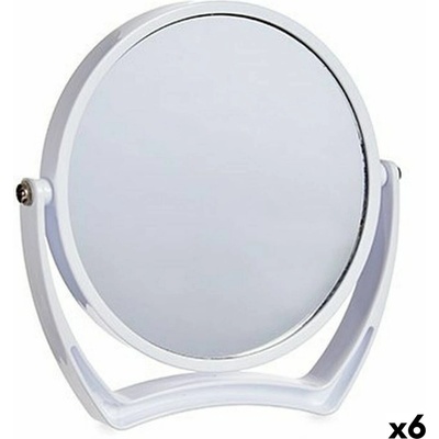 Berilo Увеличително Огледало Бял Кристал Пластмаса 19 x 18, 7 x 2 cm (6 броя)