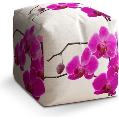 Sablio Taburet Fialové Orchideae: 40x40x40 cm