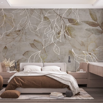 Decono Фототапет Листа в Бежово