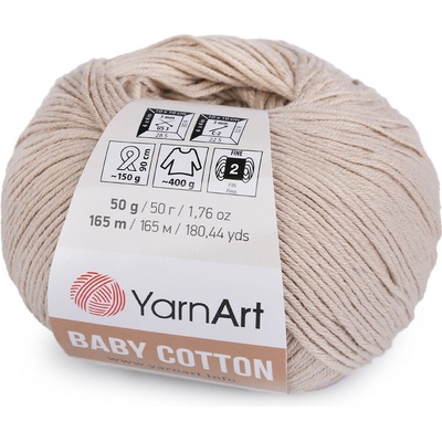 Pletací příze Baby Cotton 50 g béžová světlá 1 ks
