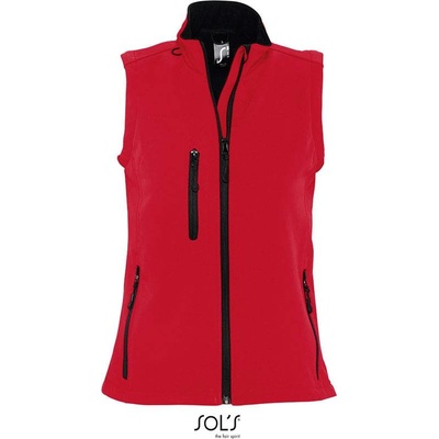 Sol's Rallye Women dámska 3-vrst. softshell. vesta červená pepper