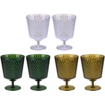 ALPINA ЧАША КОКТЕЙЛНА alpina Ø8х11см ПРОЗРАЧНА/ОХРА/ЗЕЛЕНА