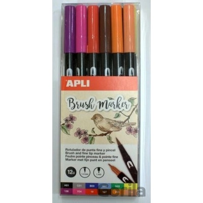 Apli Brush Duo sada fixů 12 ks - OFFICE LINE