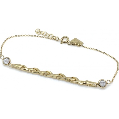 Jan Kos jewellery | zlatý náramek s bílým kamenem 59633746