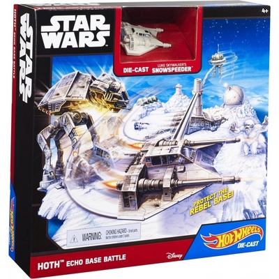 Mattel Hot Wheels Star Wars Hrací set s hvězdnou lodí Hoth Echo Base Battle