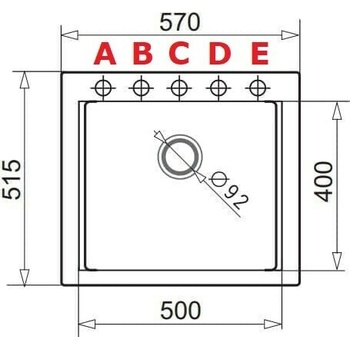 Pyramis Siros 57 x 51,5 Čierna