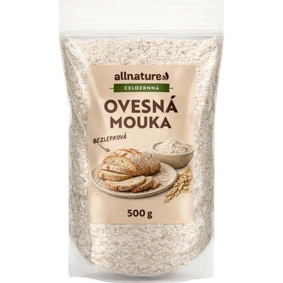 Allnature ovesná mouka celozrnná bezlepková 0,5 kg