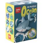 APLI 3D пъзел Apli Kids - Ocean, акула с поставка (19955) - ozone