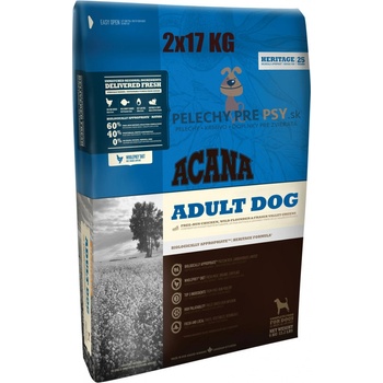 AcanaHeritage Adult Dog 2 x 17 kg