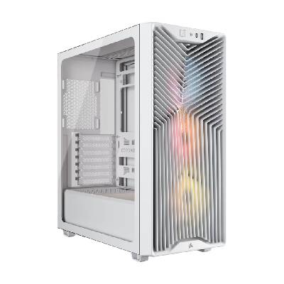 Кутия Corsair 3200D RS ARGB Mid-Tower Performance Case - White (CC-9011345-WW)