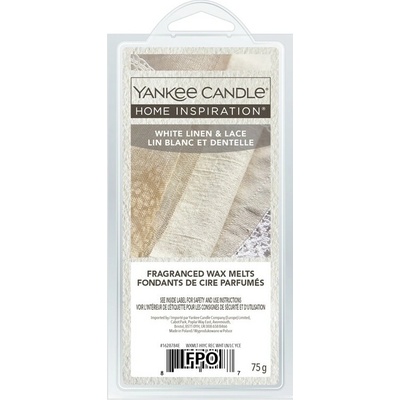 Yankee Candle White Linen & Lace vonný vosk 75 g