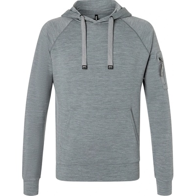super. natural Мъжки вълнен пуловер super. natural Favourite Pocket Hoodie Merino hoodie - Cashmere Grey Melange - размер 56 (005-5975-0315)