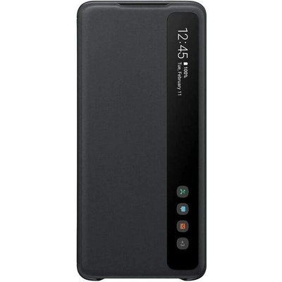 Samsung Clear View Cover EF-ZG985CB - оригинален кейс, през който виждате информация от дисплея за Samsung Galaxy S20 Plus (черен)
