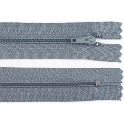 Spirálový zip No 3 délka 30 cm pinlock, malé, 316 šedá neutrální