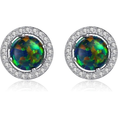 Silenti Jewelry Сребърни обеци "Надмощие" - Зелен