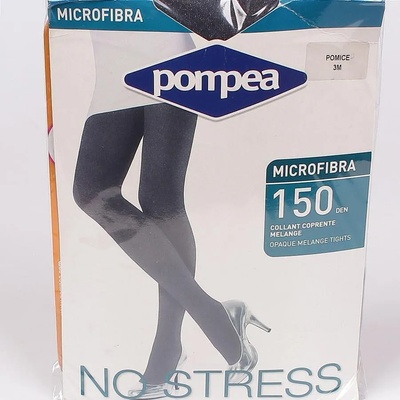 Микрофибърен чорапогащник в цвят pomice с брокатени частици