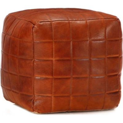Nabytek XL Sedací puf bronzový 40 x 40 x 40 cm pravá kozí kůže