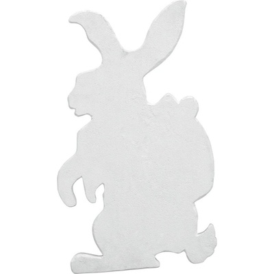 Silueta velikonočního králíka, bílá, 60cm