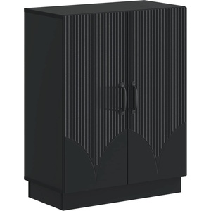 vidaXL Шкаф за баня HOORN Черно 59, 5 x 31 x 77 см Инженерна дървесина (897276)