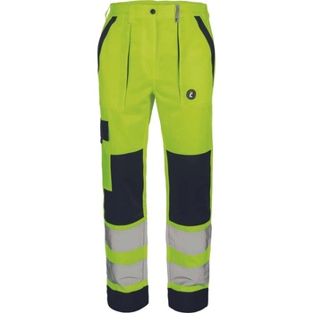 Cerva MAX NEO HV LADY Dámské HI VIS pracovní kalhoty do pasu s reflexními pruhy HV žlutá